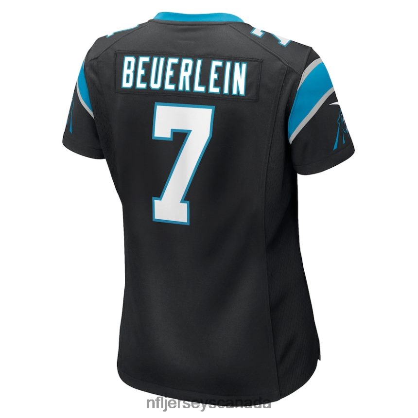 Women Carolina Panthers Steve Beuerlein Nike Black Retired Player Jersey Clothing NFL TBXFR65474