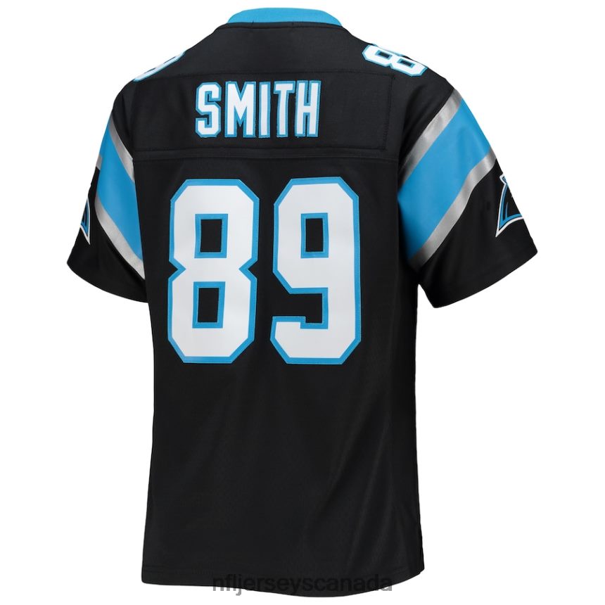 Women Carolina Panthers Steve Smith Mitchell  Ness Black Legacy Replica Player Jersey Clothing NFL TBXFR63583