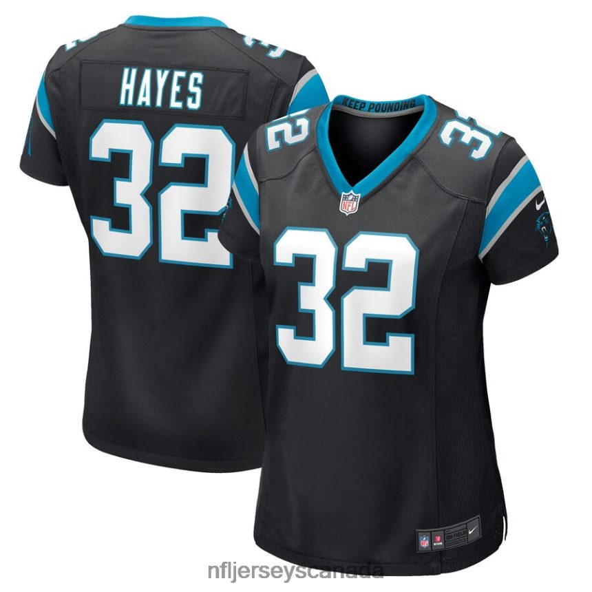 Women Carolina Panthers Tae Hayes Nike Black Game Player Jersey Clothing NFL TBXFR65484