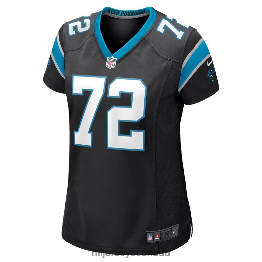 Women Carolina Panthers Taylor Moton Nike Black Game Jersey Clothing NFL TBXFR62857