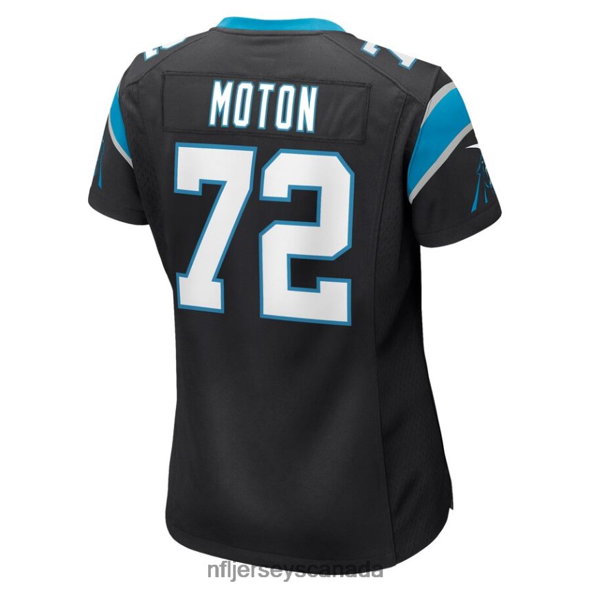 Women Carolina Panthers Taylor Moton Nike Black Game Jersey Clothing NFL TBXFR62857