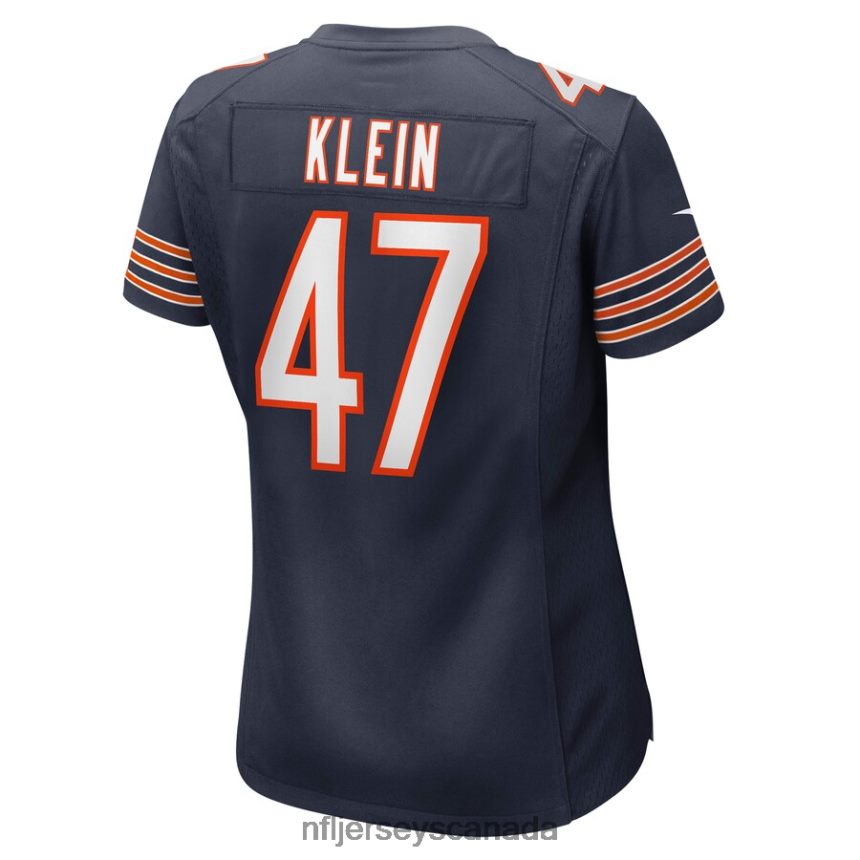 Women Chicago Bears AJ Klein Nike Navy Game Player Jersey Clothing NFL TBXFR65152