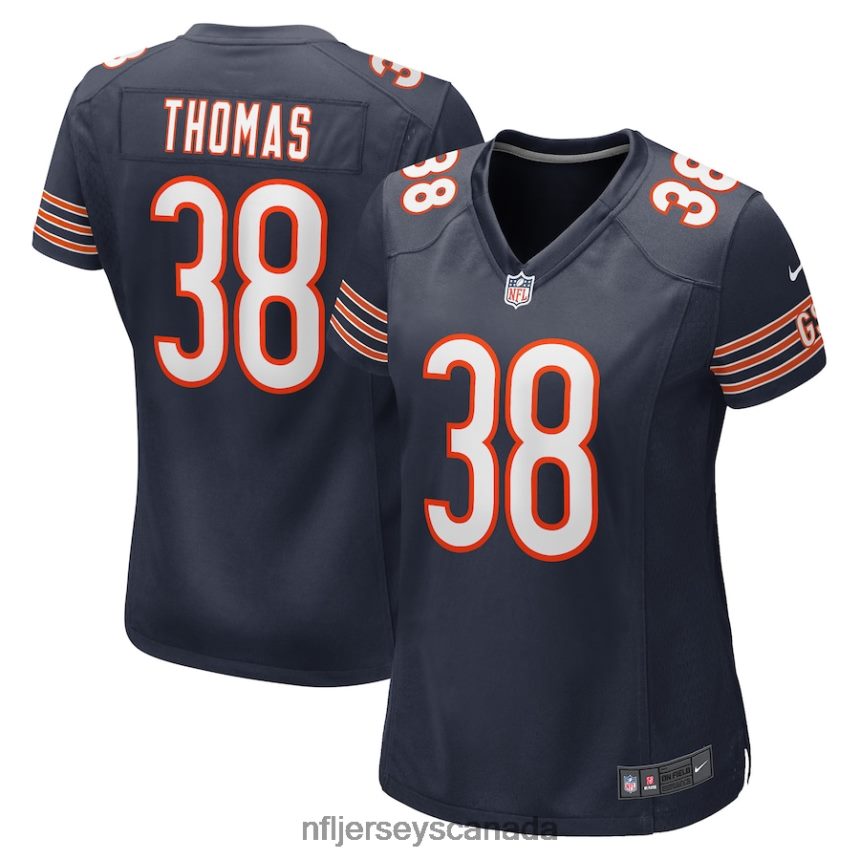 Women Chicago Bears AJ Thomas Nike Navy Game Player Jersey Clothing NFL TBXFR66467