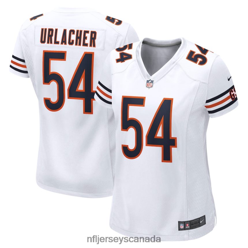 Women Chicago Bears Brian Urlacher Nike White Retired Game Jersey Clothing NFL TBXFR62213