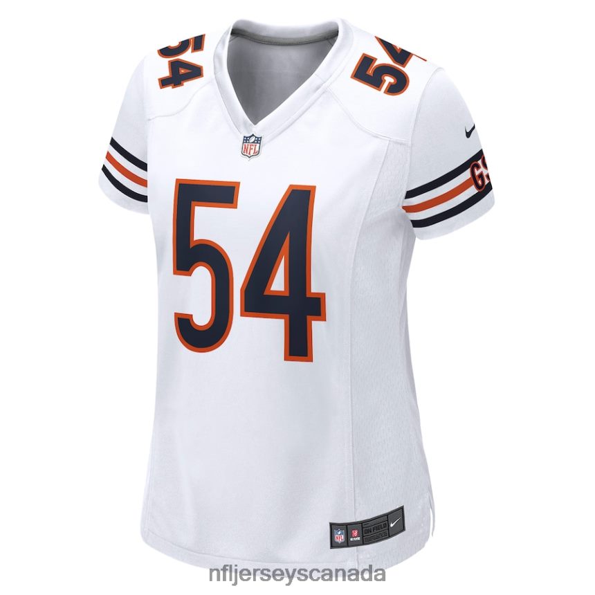 Women Chicago Bears Brian Urlacher Nike White Retired Game Jersey Clothing NFL TBXFR62213
