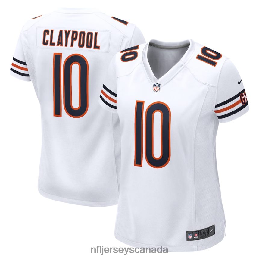 Women Chicago Bears Chase Claypool Nike White Game Player Jersey Clothing NFL TBXFR65124