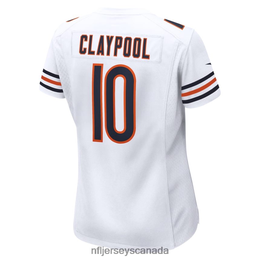 Women Chicago Bears Chase Claypool Nike White Game Player Jersey Clothing NFL TBXFR65124
