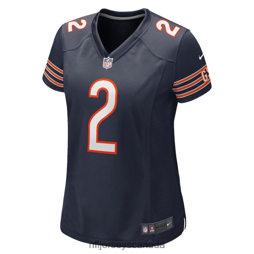 Women Chicago Bears DJ Moore Nike Navy Game Jersey Clothing NFL TBXFR62221