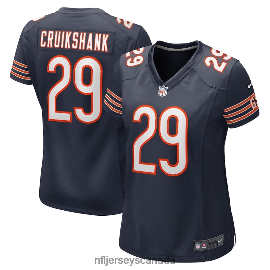 Women Chicago Bears Dane Cruikshank Nike Navy Game Player Jersey Clothing NFL TBXFR66406