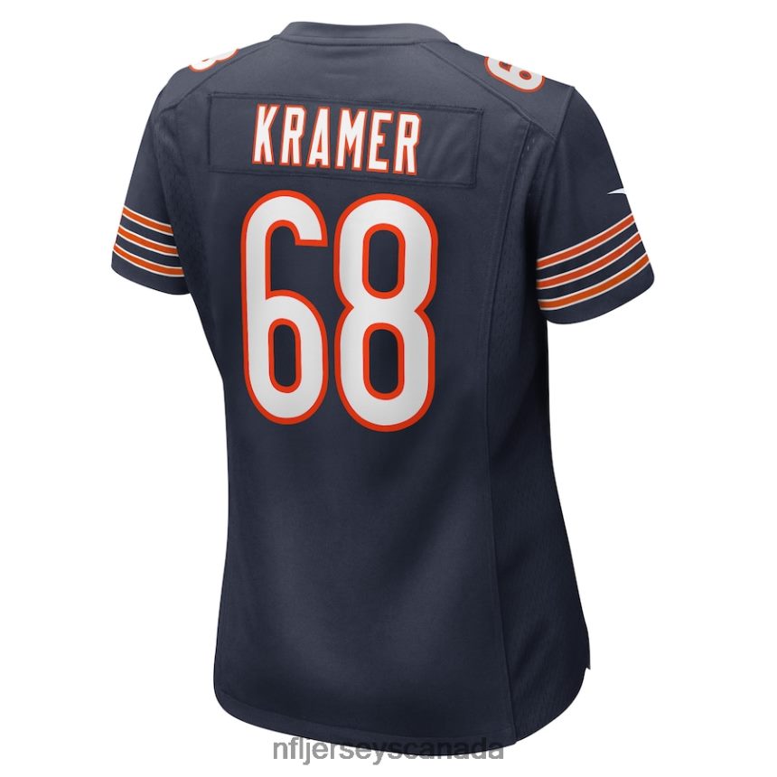 Women Chicago Bears Doug Kramer Nike Navy Game Player Jersey Clothing NFL TBXFR66927