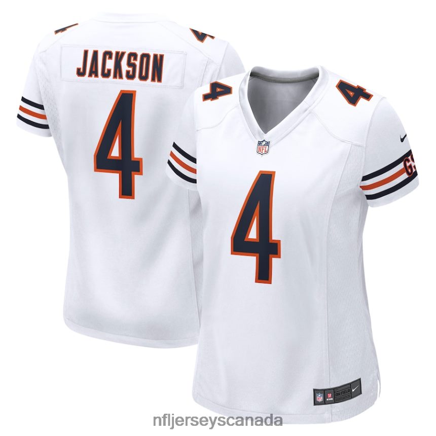 Women Chicago Bears Eddie Jackson Nike White Game Jersey Clothing NFL TBXFR65046