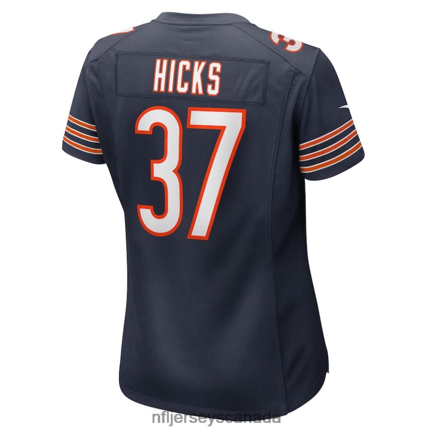 Women Chicago Bears Elijah Hicks Nike Navy Game Player Jersey Clothing NFL TBXFR66606