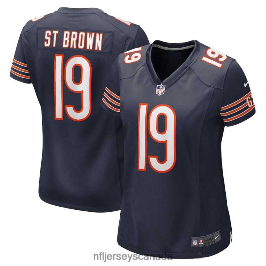 Women Chicago Bears Equanimeous St Brown Nike Navy Game Player Jersey Clothing NFL TBXFR67080