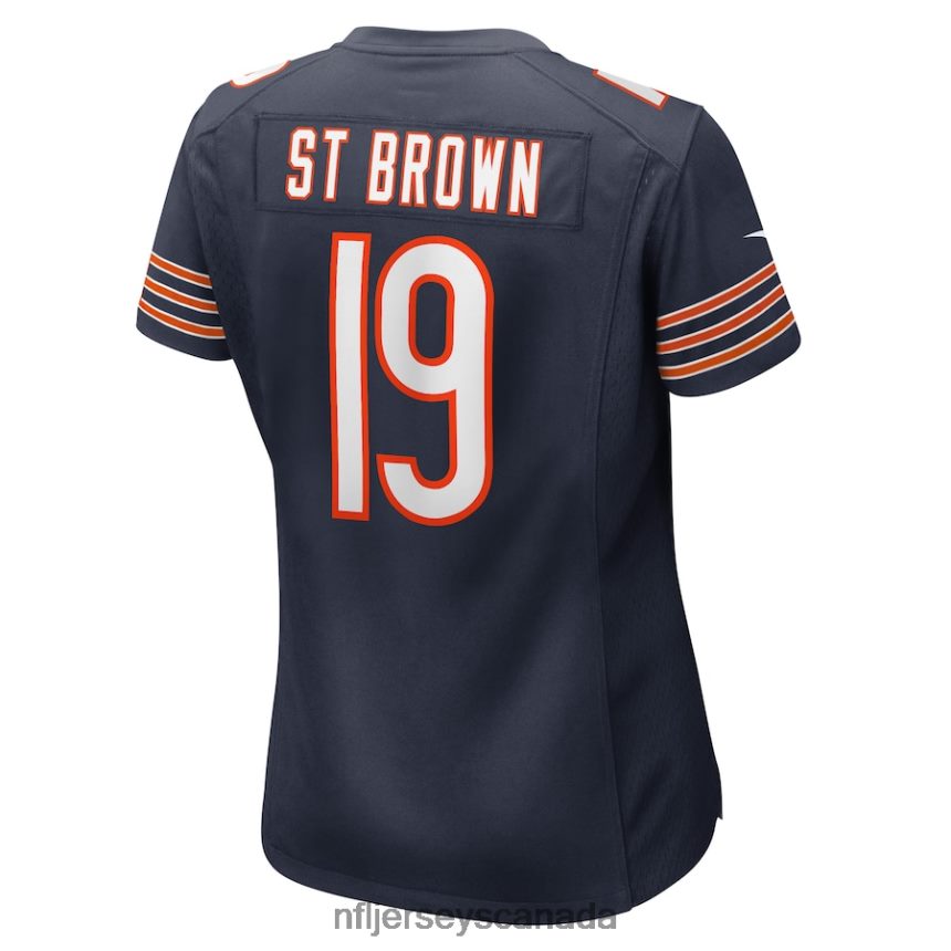 Women Chicago Bears Equanimeous St Brown Nike Navy Game Player Jersey Clothing NFL TBXFR67080