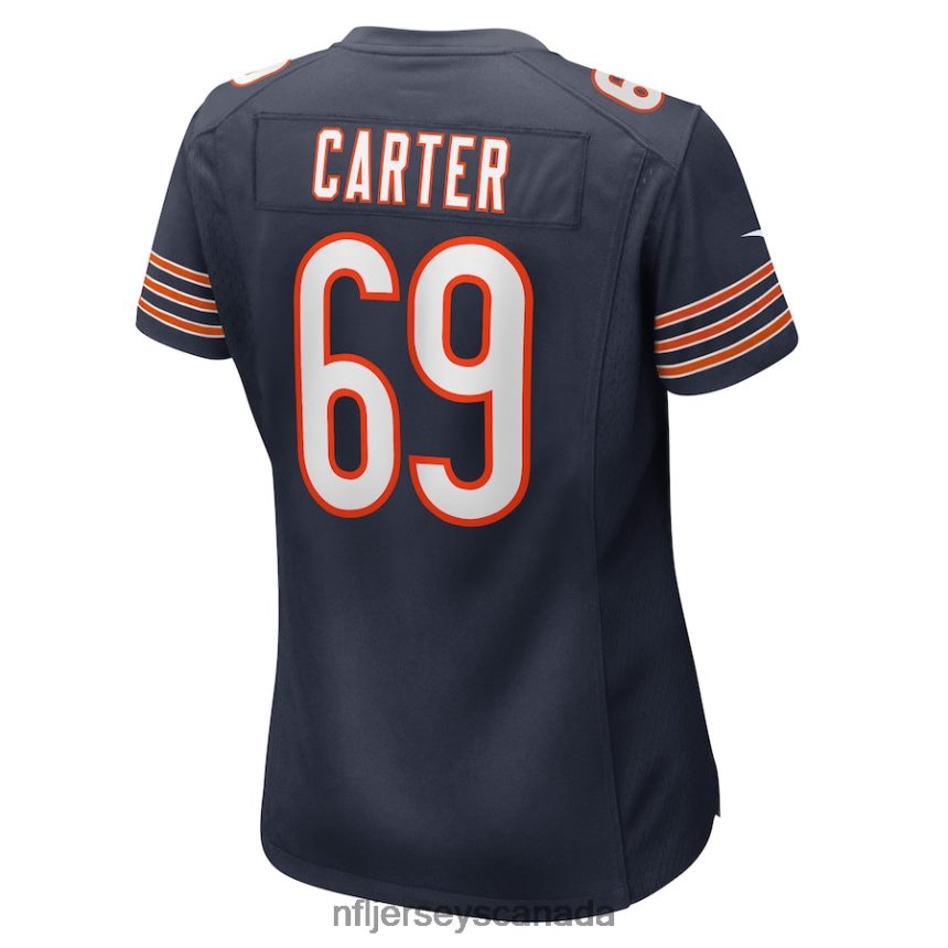 Women Chicago Bears Ja\Tyre Carter Nike Navy Game Player Jersey Clothing NFL TBXFR65651