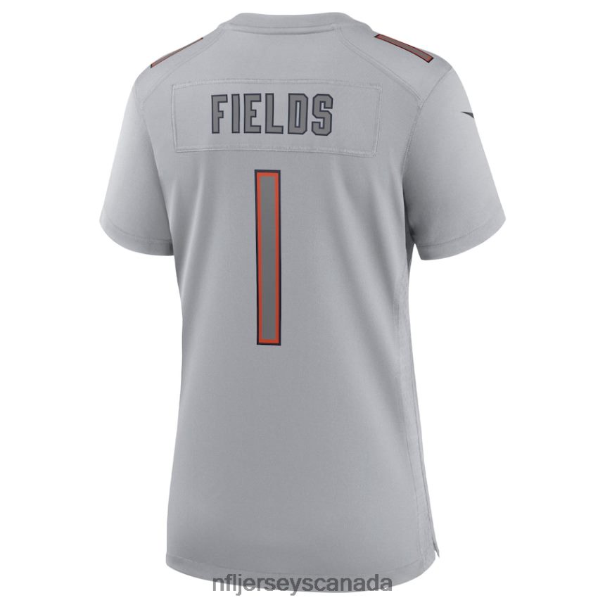 Women Chicago Bears Justin Fields Nike Gray Atmosphere Fashion Game Jersey Clothing NFL TBXFR61187