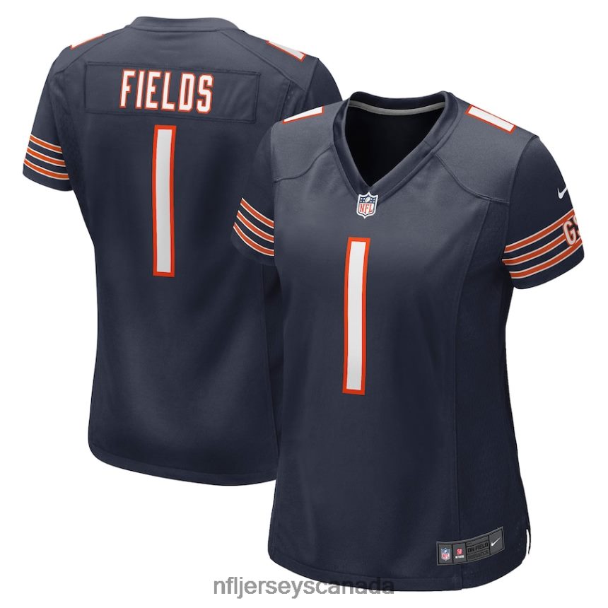 Women Chicago Bears Justin Fields Nike Navy Game Jersey Clothing NFL TBXFR6722