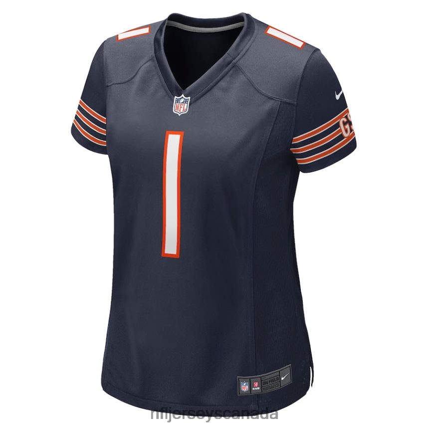Women Chicago Bears Justin Fields Nike Navy Game Jersey Clothing NFL TBXFR6722
