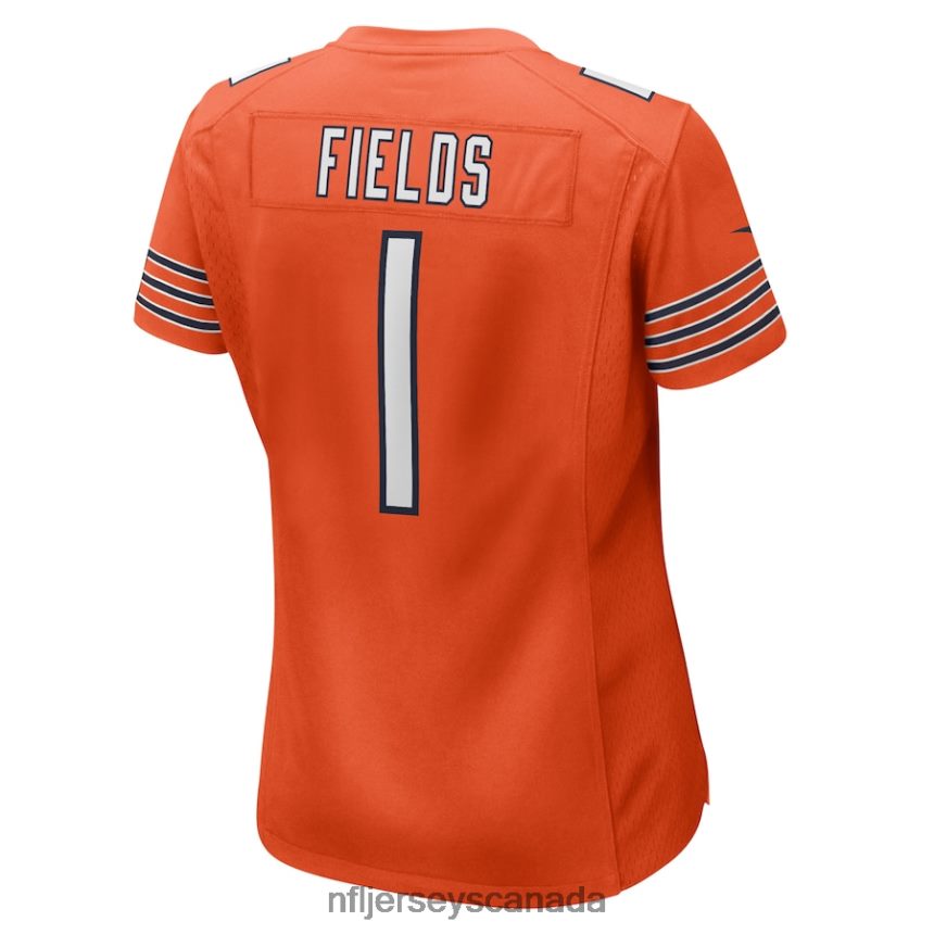 Women Chicago Bears Justin Fields Nike Orange Game Jersey Clothing NFL TBXFR61384