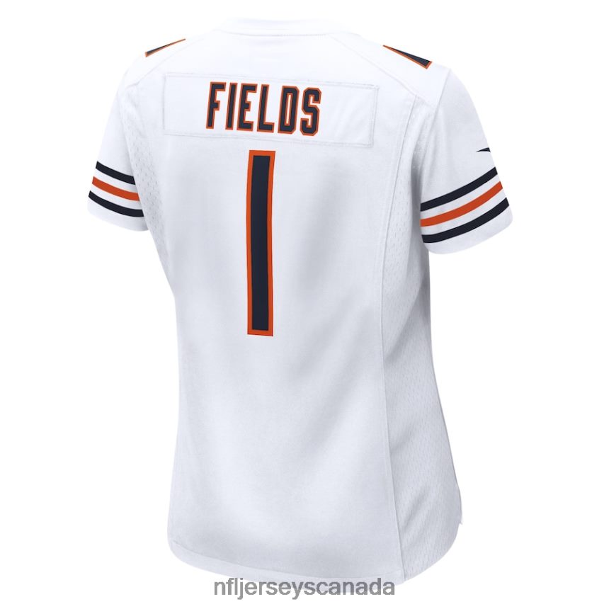 Women Chicago Bears Justin Fields Nike White Game Jersey Clothing NFL TBXFR61210