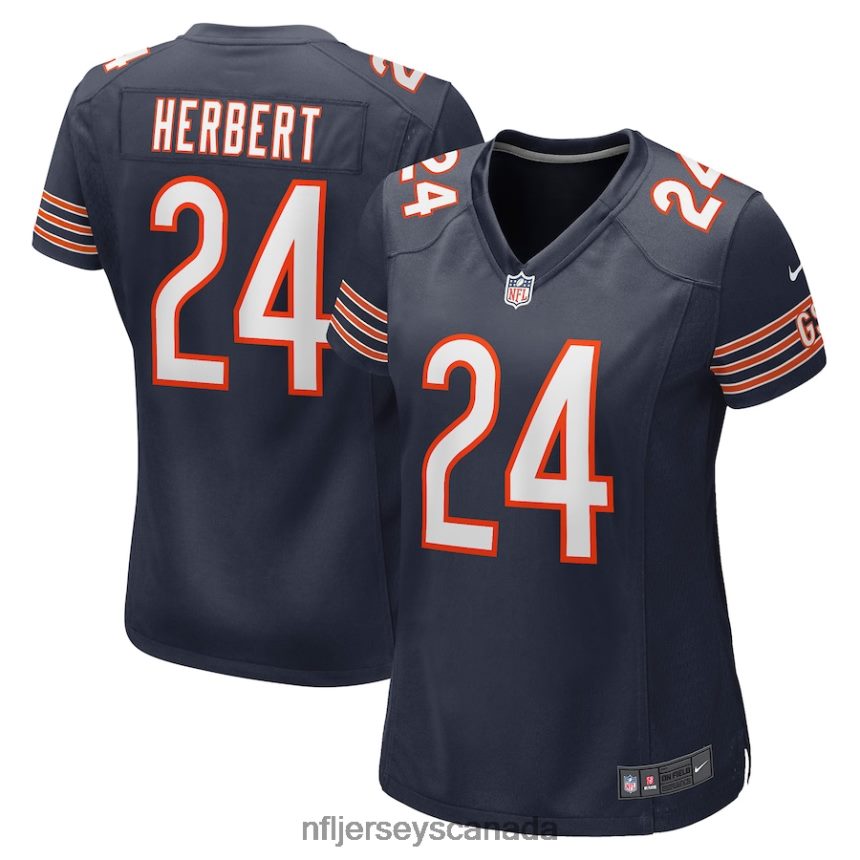 Women Chicago Bears Khalil Herbert Nike Navy Game Jersey Clothing NFL TBXFR64766