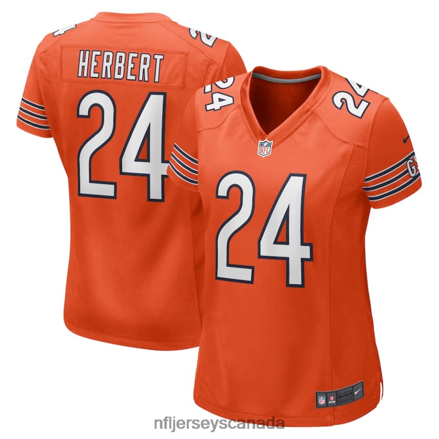 Women Chicago Bears Khalil Herbert Nike Orange Alternate Game Player Jersey Clothing NFL TBXFR65497