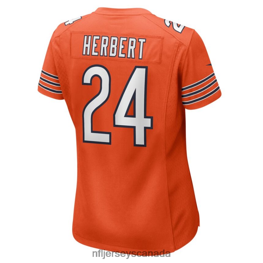 Women Chicago Bears Khalil Herbert Nike Orange Alternate Game Player Jersey Clothing NFL TBXFR65497