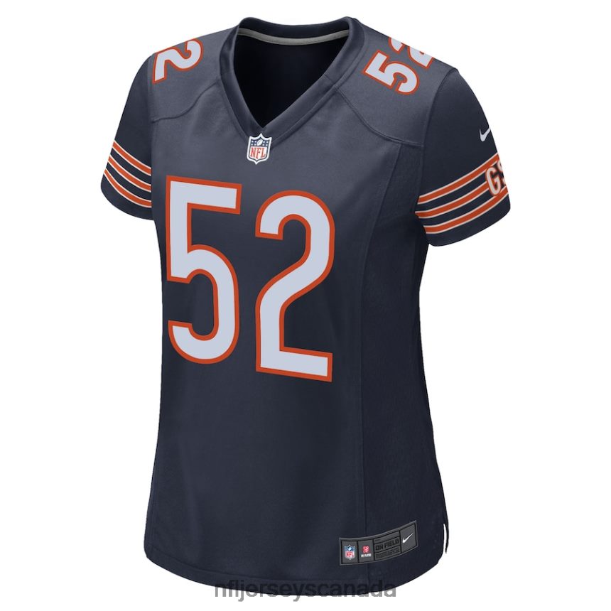 Women Chicago Bears Khalil Mack Nike Navy Game Player Jersey Clothing NFL TBXFR62045