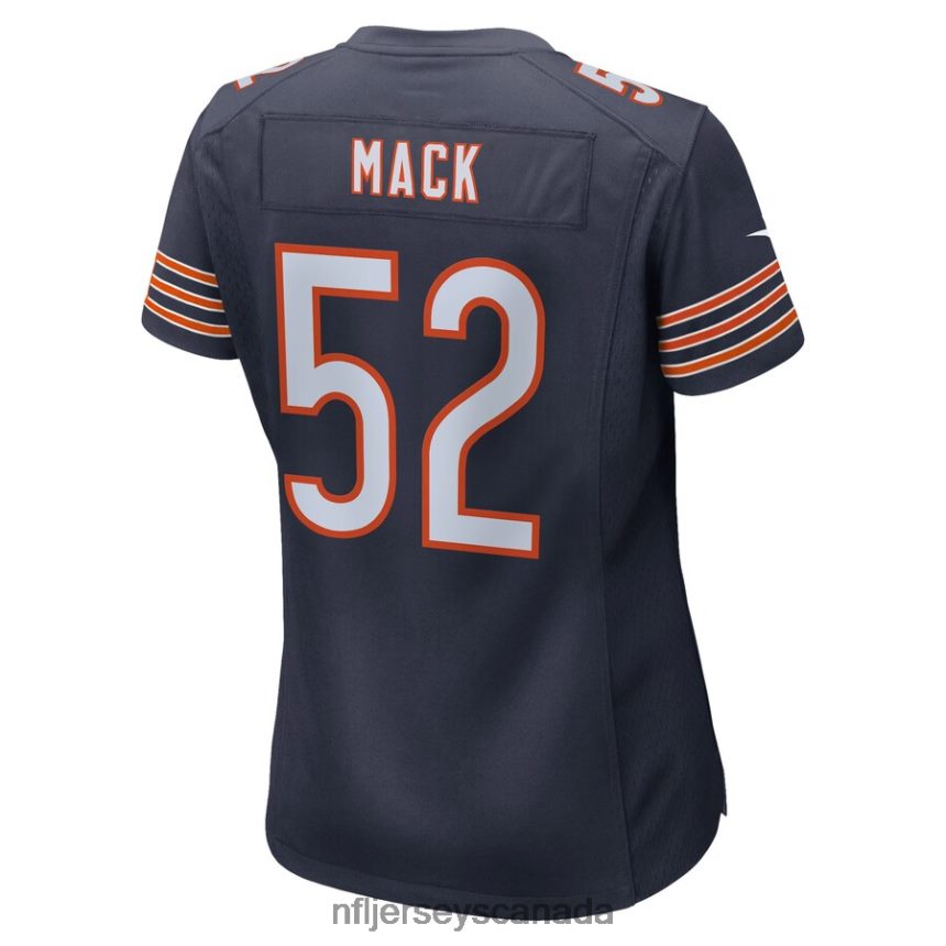 Women Chicago Bears Khalil Mack Nike Navy Game Player Jersey Clothing NFL TBXFR62045
