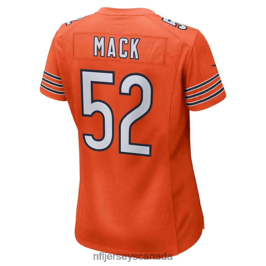 Women Chicago Bears Khalil Mack Nike Orange Game Jersey Clothing NFL TBXFR62161