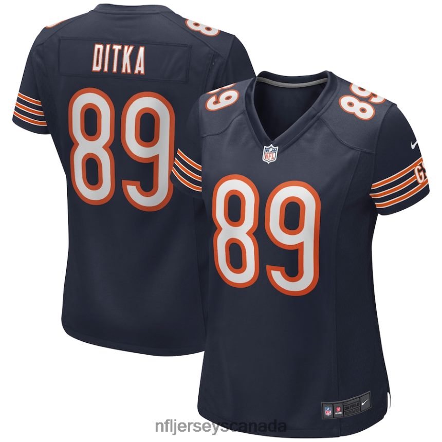 Women Chicago Bears Mike Ditka Nike Navy Game Retired Player Jersey Clothing NFL TBXFR63517