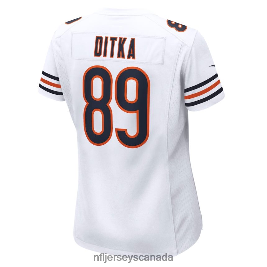 Women Chicago Bears Mike Ditka Nike White Retired Game Jersey Clothing NFL TBXFR61945
