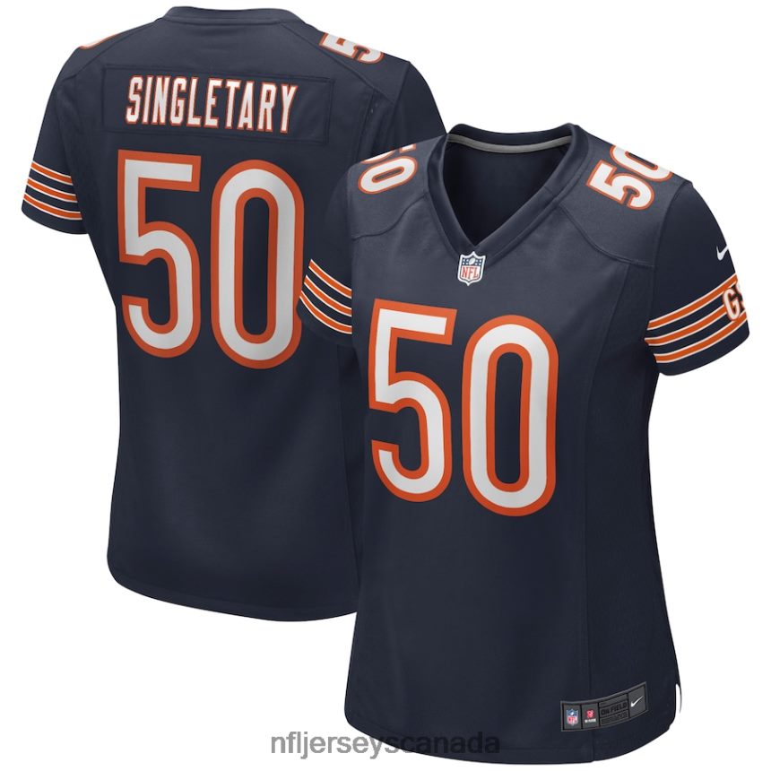 Women Chicago Bears Mike Singletary Nike Navy Game Retired Player Jersey Clothing NFL TBXFR64264