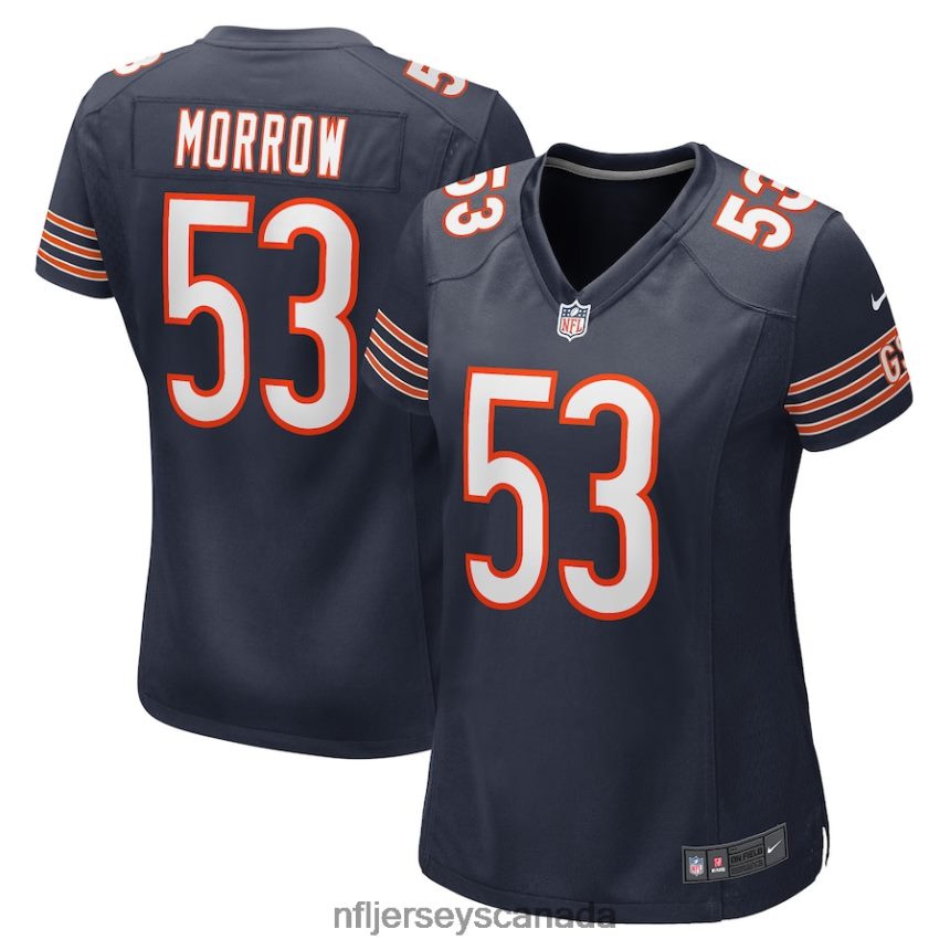 Women Chicago Bears Nicholas Morrow Nike Navy Game Player Jersey Clothing NFL TBXFR66838