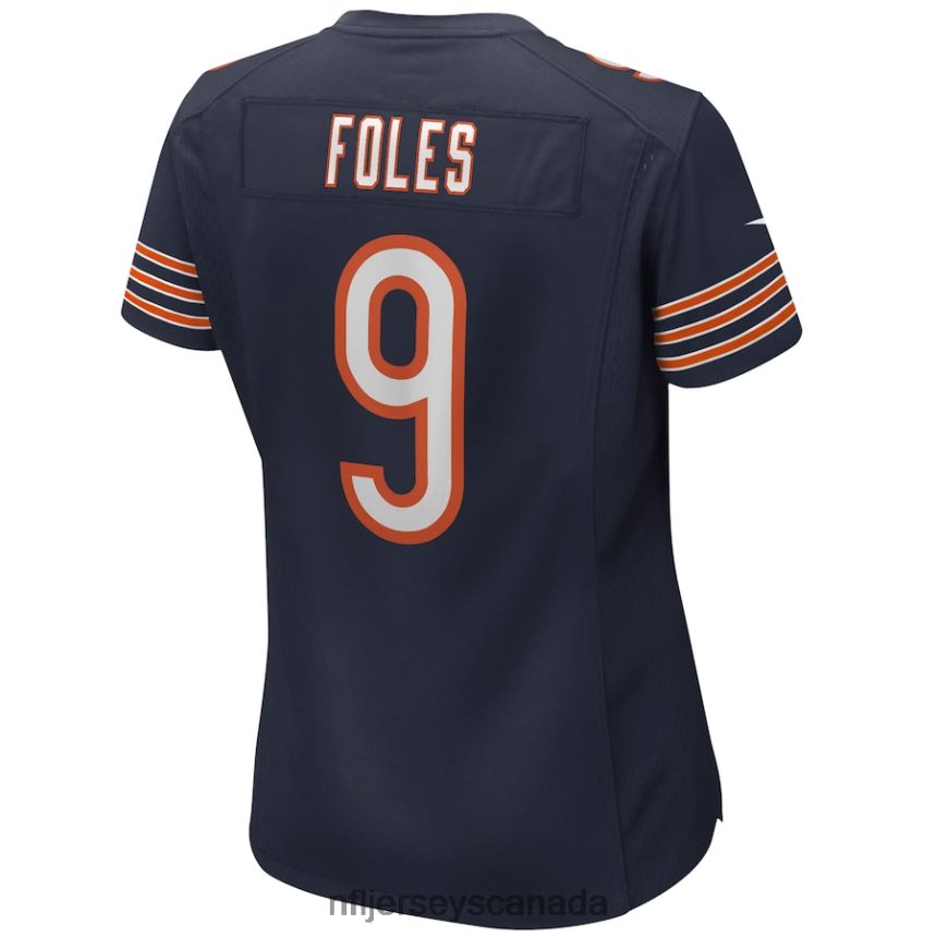 Women Chicago Bears Nick Foles Nike Navy Game Jersey Clothing NFL TBXFR62610