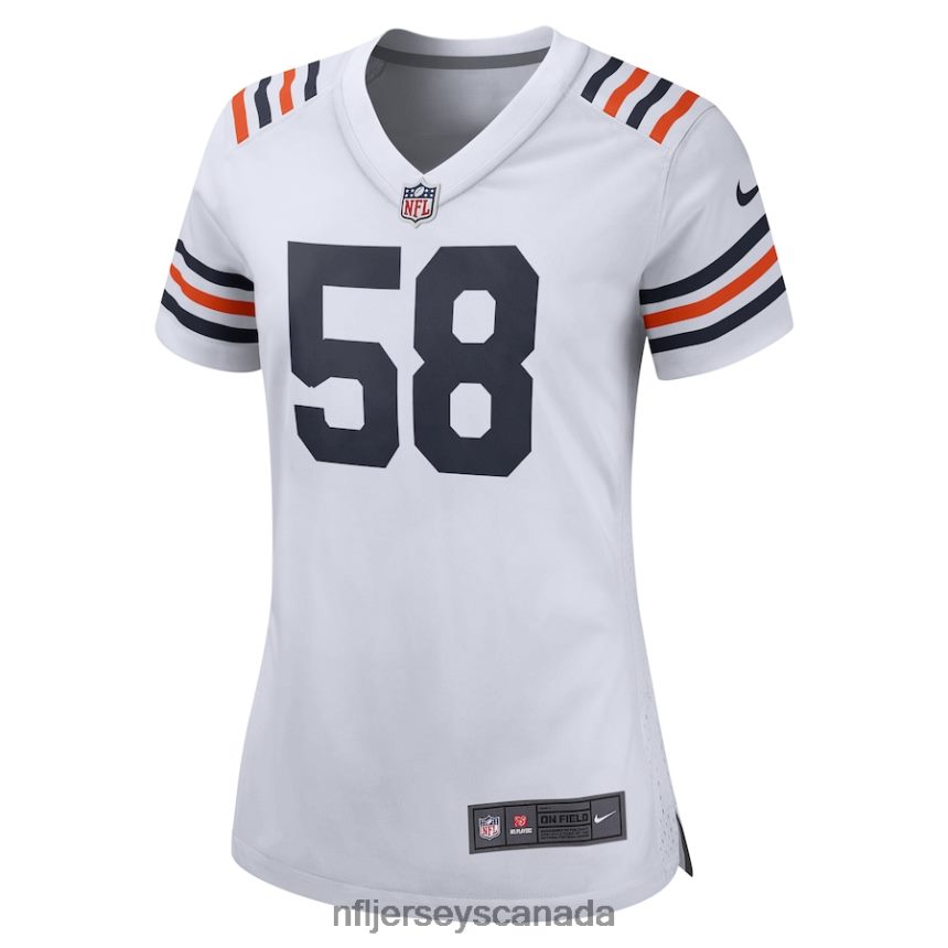 Women Chicago Bears Roquan Smith Nike White 2019 Alternate Classic Game Jersey Clothing NFL TBXFR64819