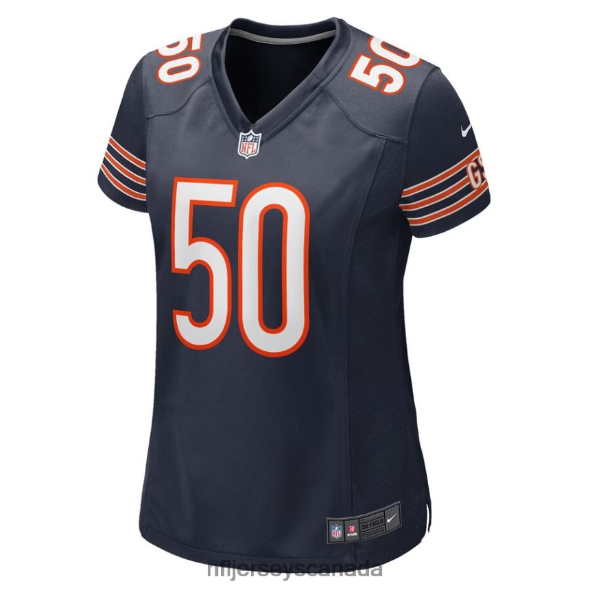 Women Chicago Bears Sterling Weatherford Nike Navy Game Player Jersey Clothing NFL TBXFR65733