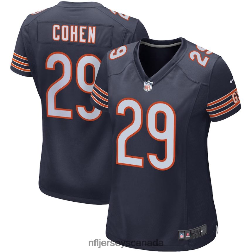 Women Chicago Bears Tarik Cohen Nike Navy Game Player Jersey Clothing NFL TBXFR65488