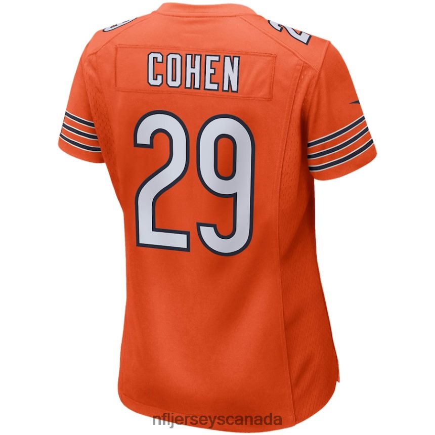 Women Chicago Bears Tarik Cohen Nike Orange Game Jersey Clothing NFL TBXFR65489