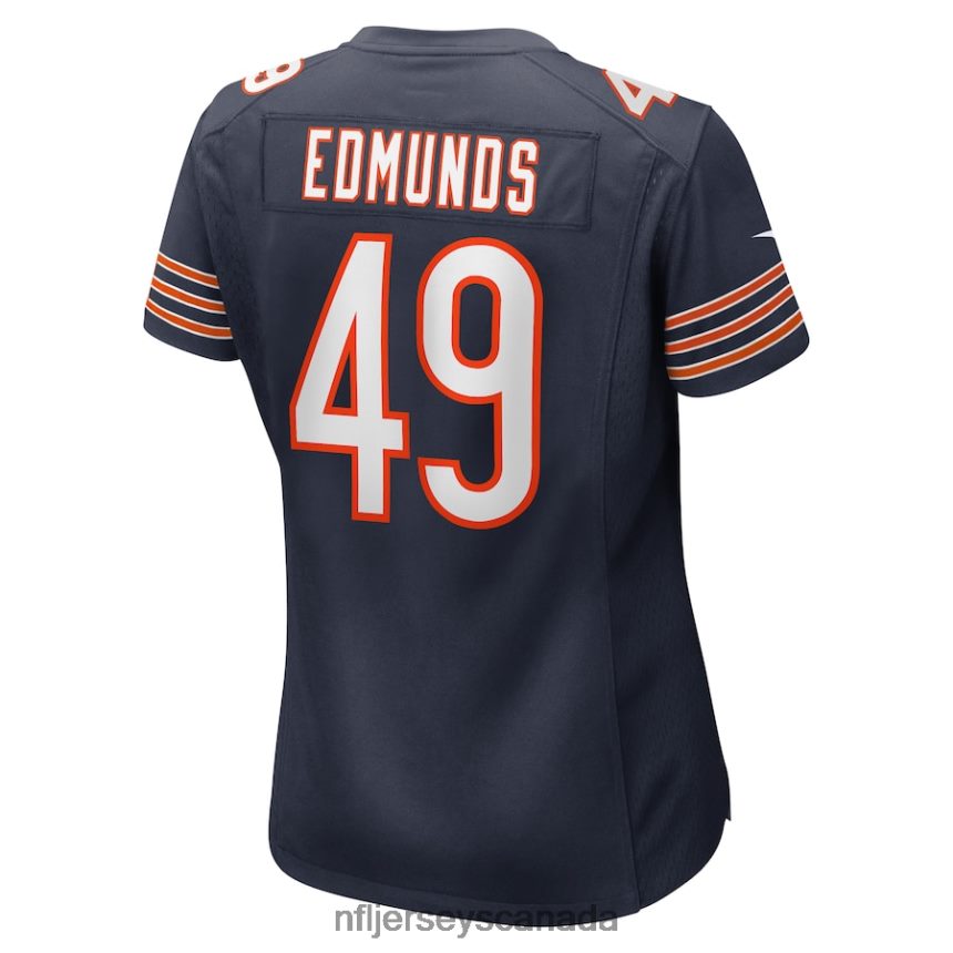 Women Chicago Bears Tremaine Edmunds Nike Navy Game Player Jersey Clothing NFL TBXFR62154