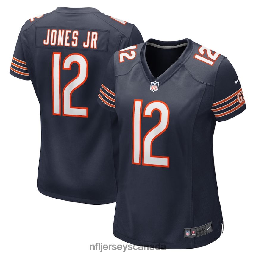 Women Chicago Bears Velus Jones Jr Nike Navy Game Player Jersey Clothing NFL TBXFR66848