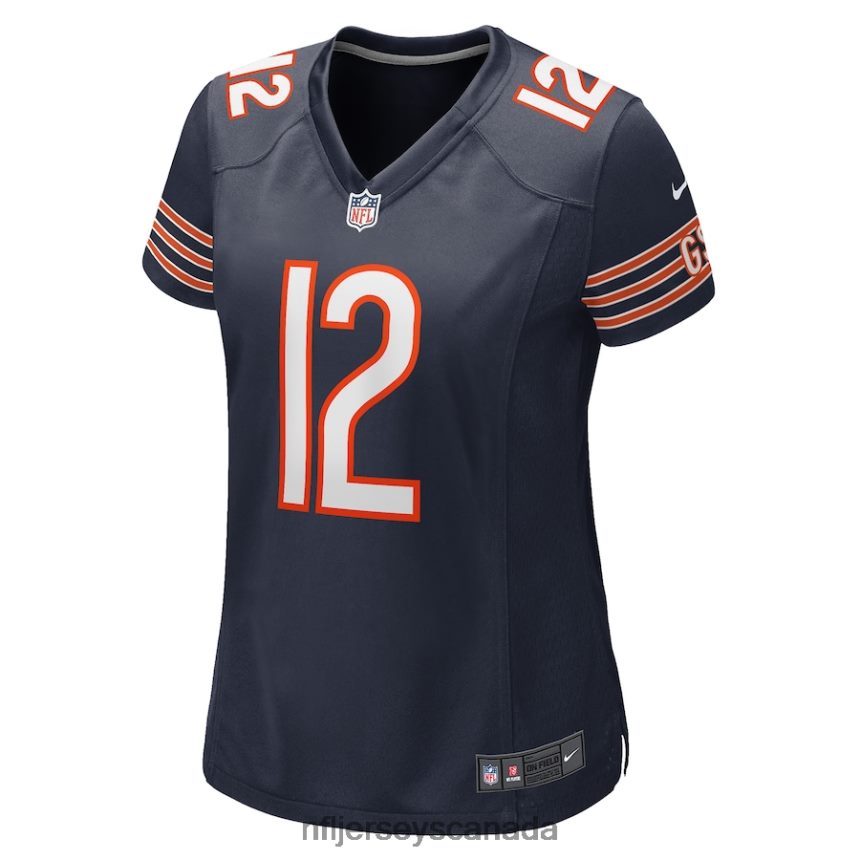 Women Chicago Bears Velus Jones Jr Nike Navy Game Player Jersey Clothing NFL TBXFR66848