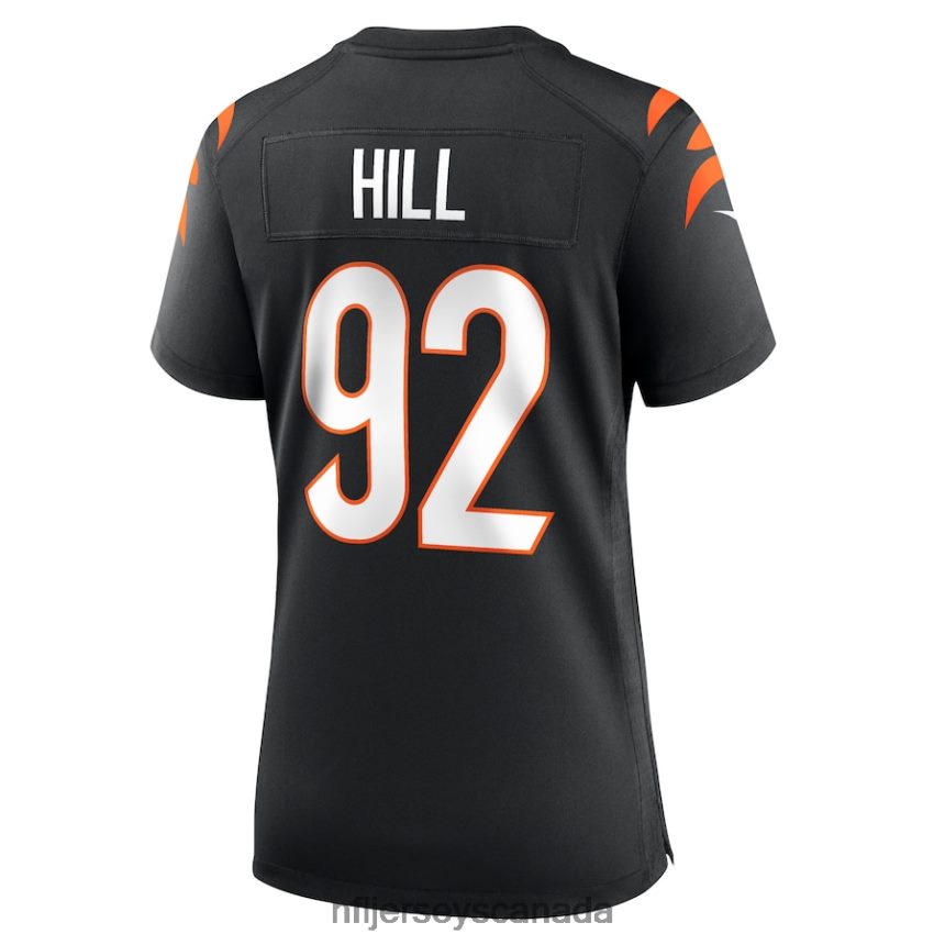 Women Cincinnati Bengals BJ Hill Nike Black Game Jersey Clothing NFL TBXFR65804