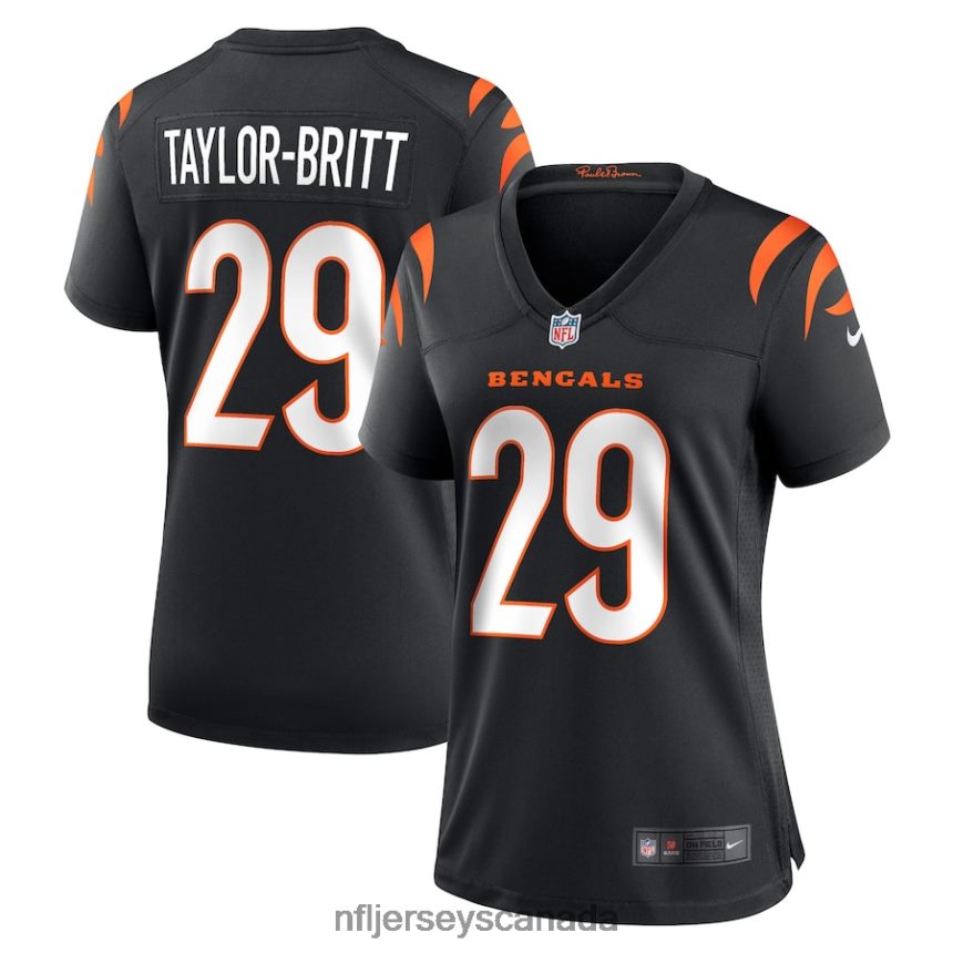 Women Cincinnati Bengals Cam Taylor-Britt Nike Black Game Player Jersey Clothing NFL TBXFR64218