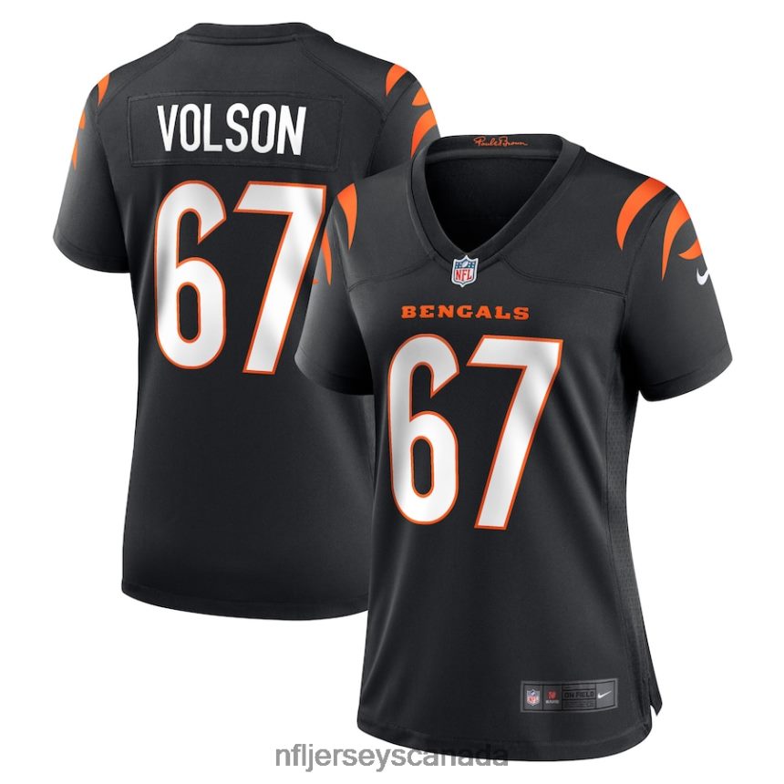Women Cincinnati Bengals Cordell Volson Nike Black Game Player Jersey Clothing NFL TBXFR67056