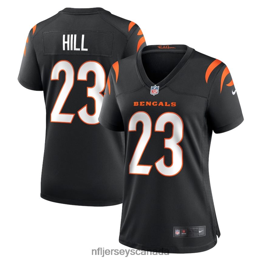 Women Cincinnati Bengals Daxton Hill Nike Black Player Game Jersey Clothing NFL TBXFR65857