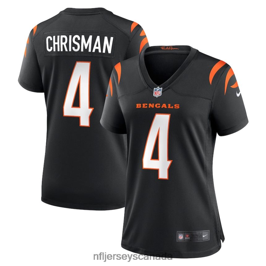 Women Cincinnati Bengals Drue Chrisman Nike Black Game Jersey Clothing NFL TBXFR65790