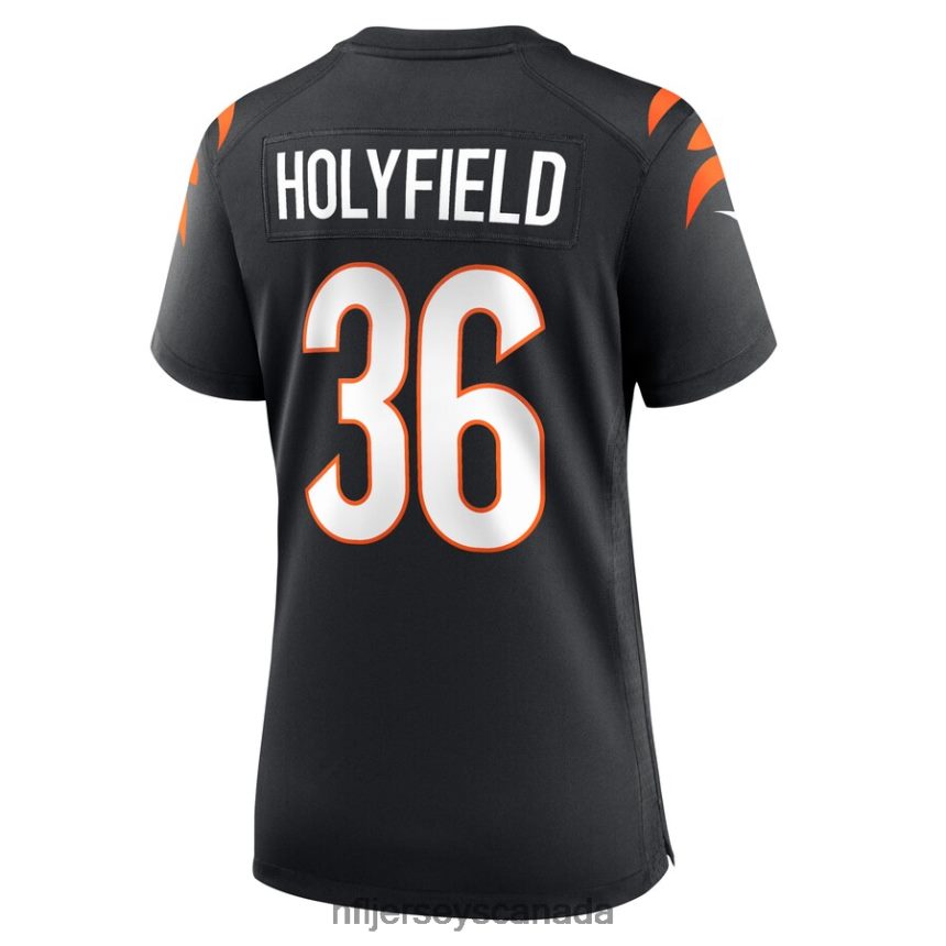 Women Cincinnati Bengals Elijah Holyfield Nike Black Game Player Jersey Clothing NFL TBXFR66631