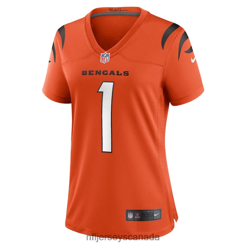 Women Cincinnati Bengals Ja\Marr Chase Nike Orange Game Jersey Clothing NFL TBXFR6838
