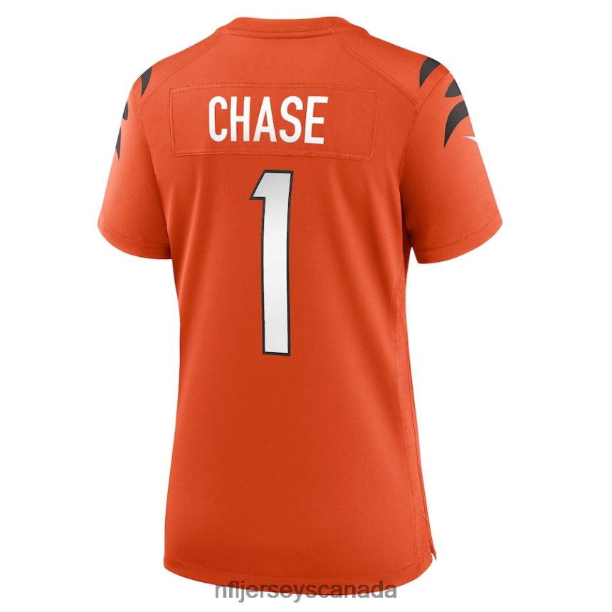 Women Cincinnati Bengals Ja\Marr Chase Nike Orange Game Jersey Clothing NFL TBXFR6838